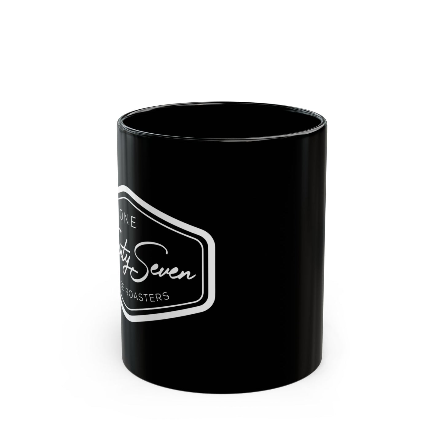 127 Coffee Logo Black Mug