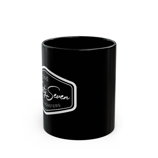 127 Coffee Logo Black Mug