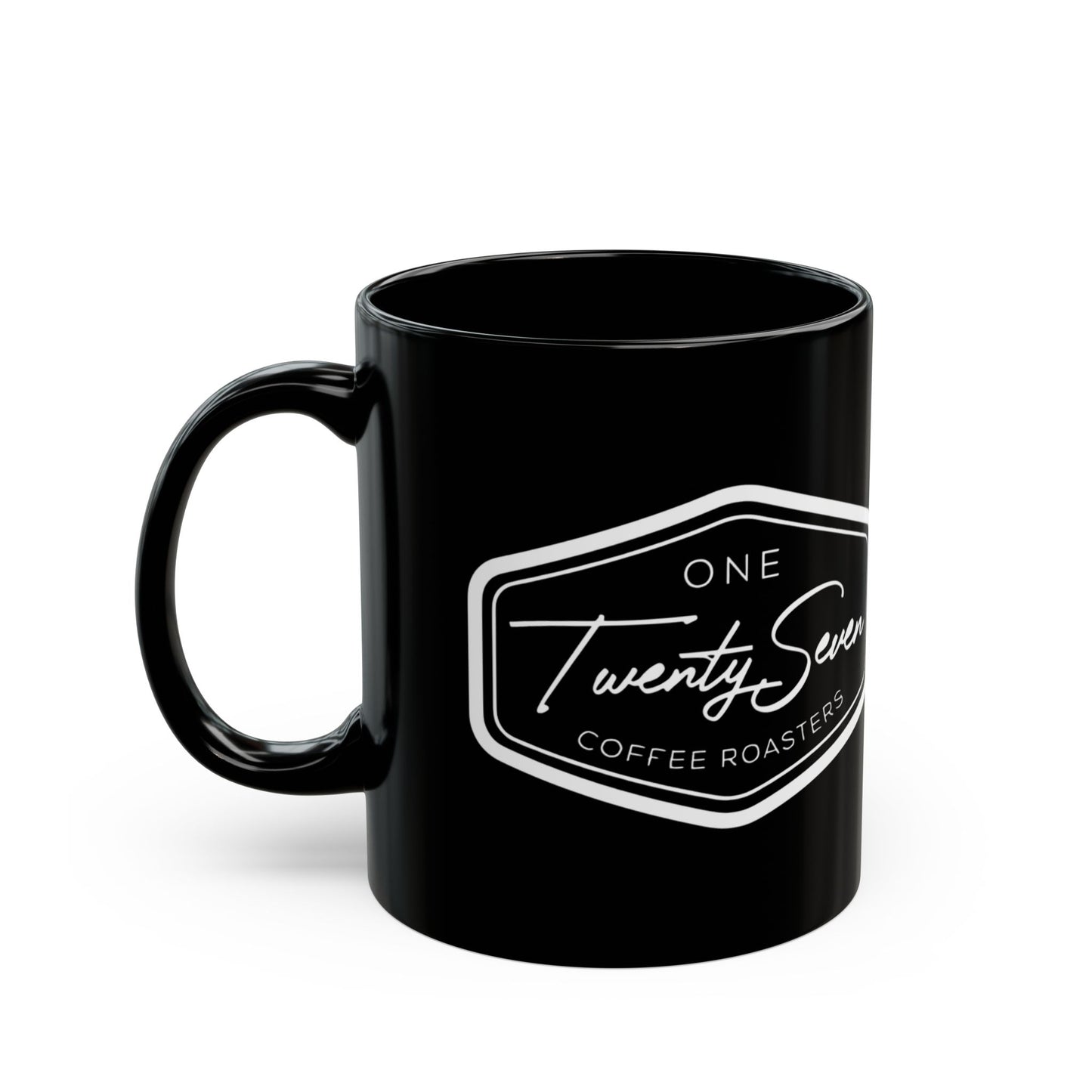127 Coffee Logo Black Mug