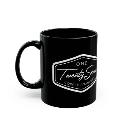 127 Coffee Logo Black Mug